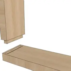 Assemblage de bois : un tenon mortaise en chêne, prêt à s'emboîter pour une structure solide.