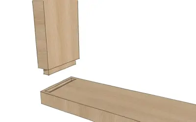 Assemblage de bois : un tenon mortaise en chêne, prêt à s'emboîter pour une structure solide.