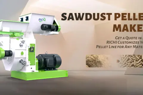 Machine à faire de la sciure de bois, transformant la sciure en granulés. Obtenez un devis rapide pour votre ligne de production personnalisée.