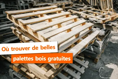 Pile de palettes en bois, parfaites pour vos projets DIY. Découvrez où trouver des palettes gratuites pour vos créations.