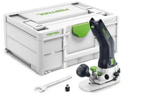 Découvrez la défonceuse Festool MFK 700 EB, prête à l'emploi avec son coffret Systainer et ses accessoires.