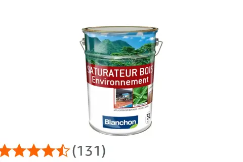 Seau de saturateur bois Blanchon pour l'environnement, idéal pour protéger et embellir vos surfaces en bois.