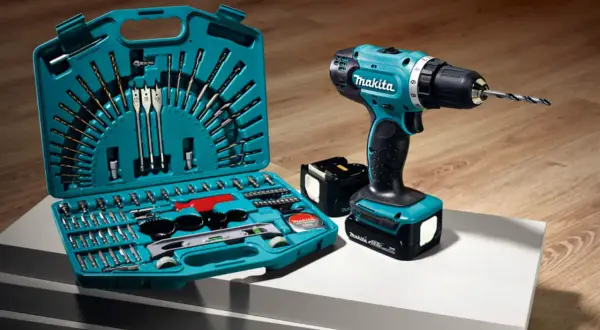 Perceuse sans fil Makita et sa mallette d'accessoires complète. Idéal pour savoir comment choisir sa perceuse et tous ses embouts.