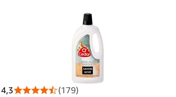 Bouteille de savon noir Cedar pour carrelages et parquets. Idéal pour nettoyer et faire briller vos sols fragiles.