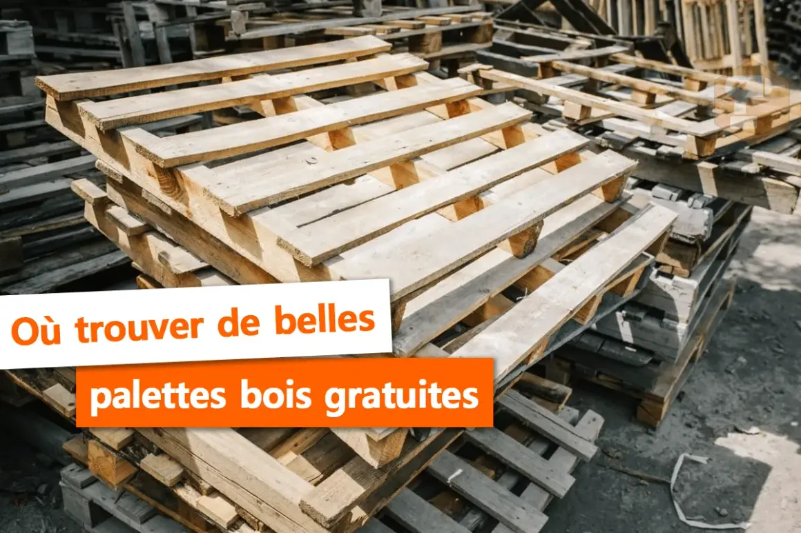 Pile de palettes en bois, parfaites pour vos projets DIY. Découvrez où trouver des palettes gratuites pour vos créations.