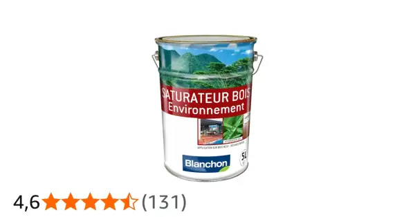 Seau de saturateur bois Blanchon pour l'environnement, idéal pour protéger et embellir vos surfaces en bois.